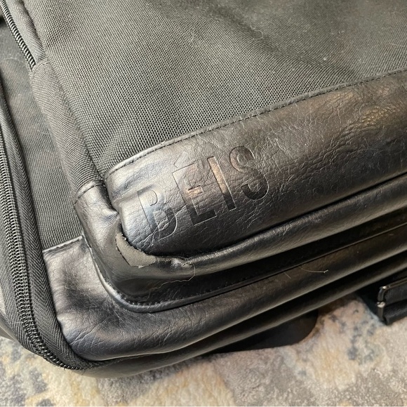 BEIS Sleek Black Travel Backpack - Picture 2 of 15